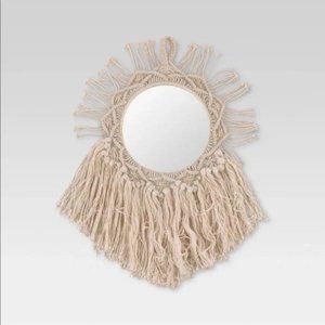 NWT Macrame Hanging Mirror